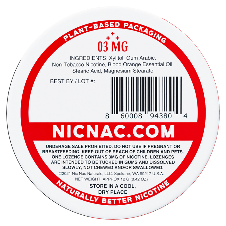 Blood Orange Nic Nac - Back Tin - 3mg