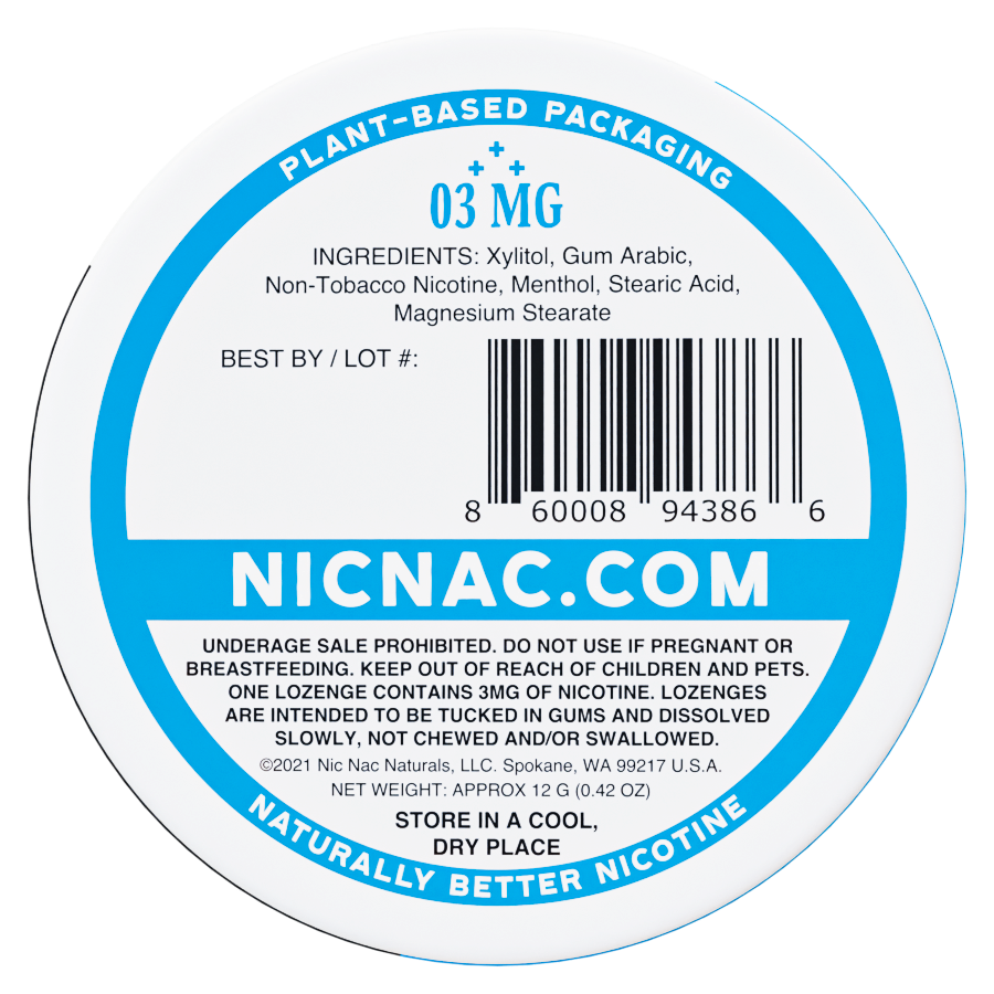 Cool Nic Nac - Back Tin - 3mg