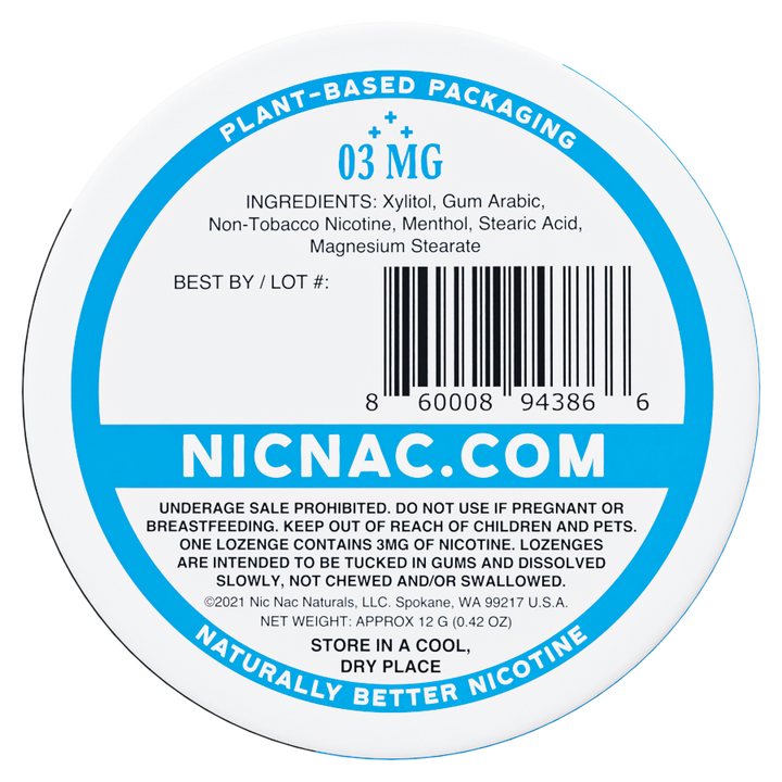 Cool Nic Nac - Back Tin - 3mg