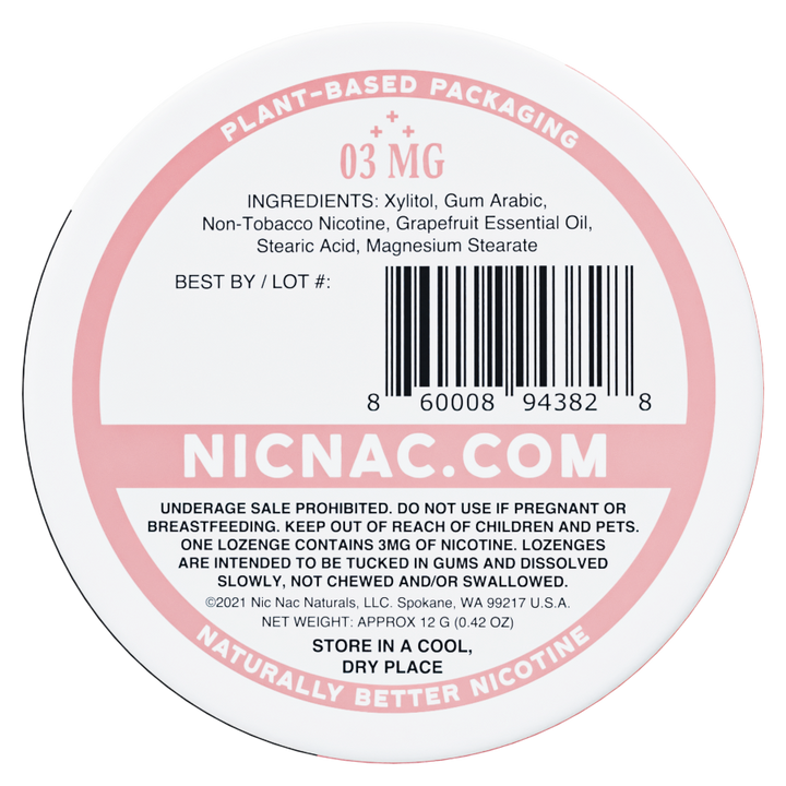 Grapefruit Nic Nac - Back Tin - 3mg