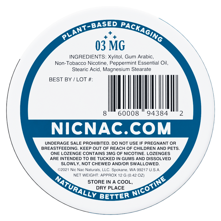 Peppermint Nic Nac - Back Tin - 3mg