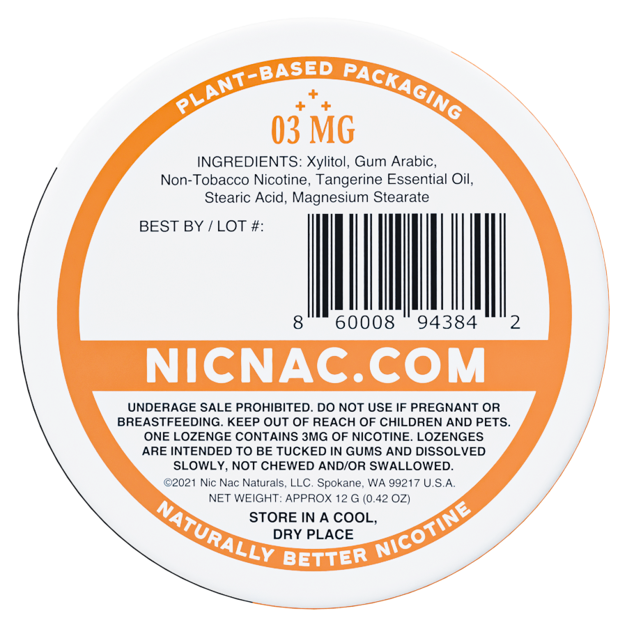 Tangerine Nic Nac - Back Tin - 3mg