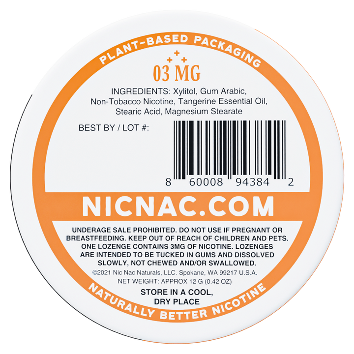 Tangerine Nic Nac - Back Tin - 3mg